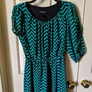 Patterned knee high dress
